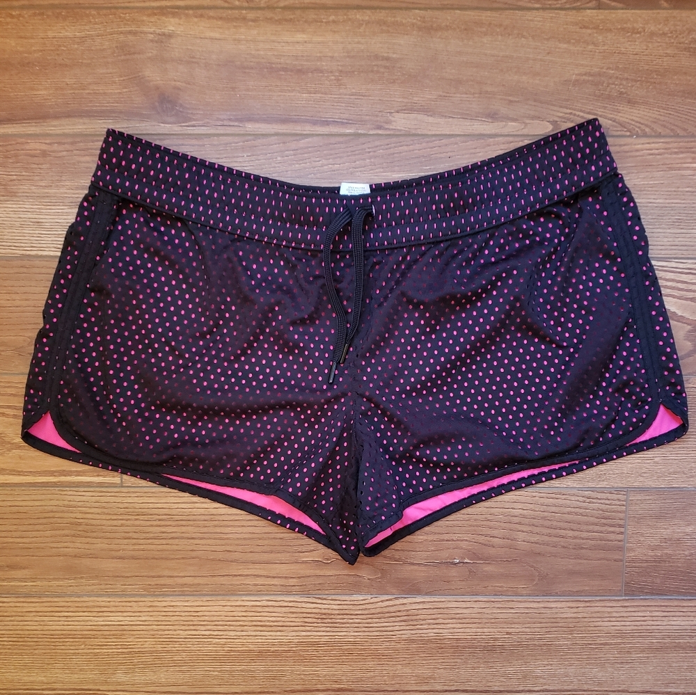 Athletic Works Womens XL pink black running shorts
